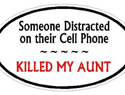 DISTRACTED DRIVER OVAL - Aunt