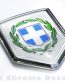 Greece Flag Crest Greek Emblem Chrome Car Decal Bike Sticker