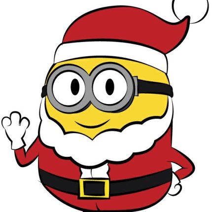 Minion Santa Sticker