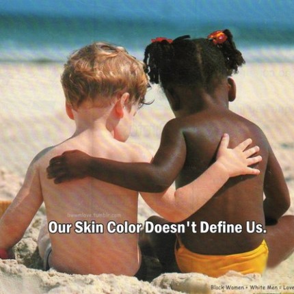 our skin color does not define us sticker