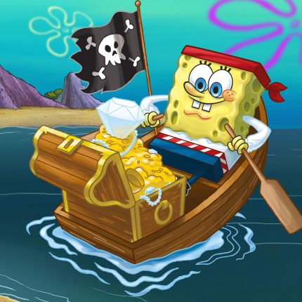 spongebob squarepants pirate sticker