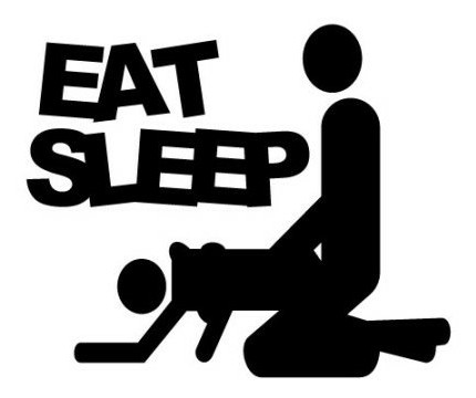 Eat Sleep Fuck Funny Vinyl Car Decal