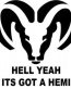 ram hemi decal hell yeah decal