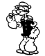 Popeye standing decal