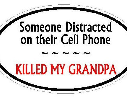 DISTRACTED DRIVER OVAL - Grandpa