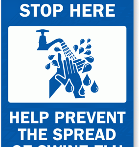 Swine Flu Wash Hands Sign 2