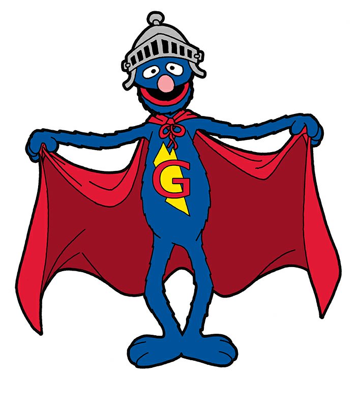 Super_Grover standing color sticker - Pro Sport Stickers