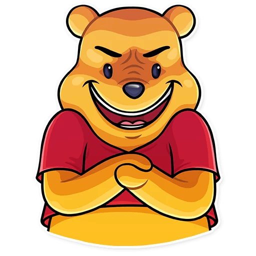 Pooh Squints at Paper Meme Sticker - Sticker Mania