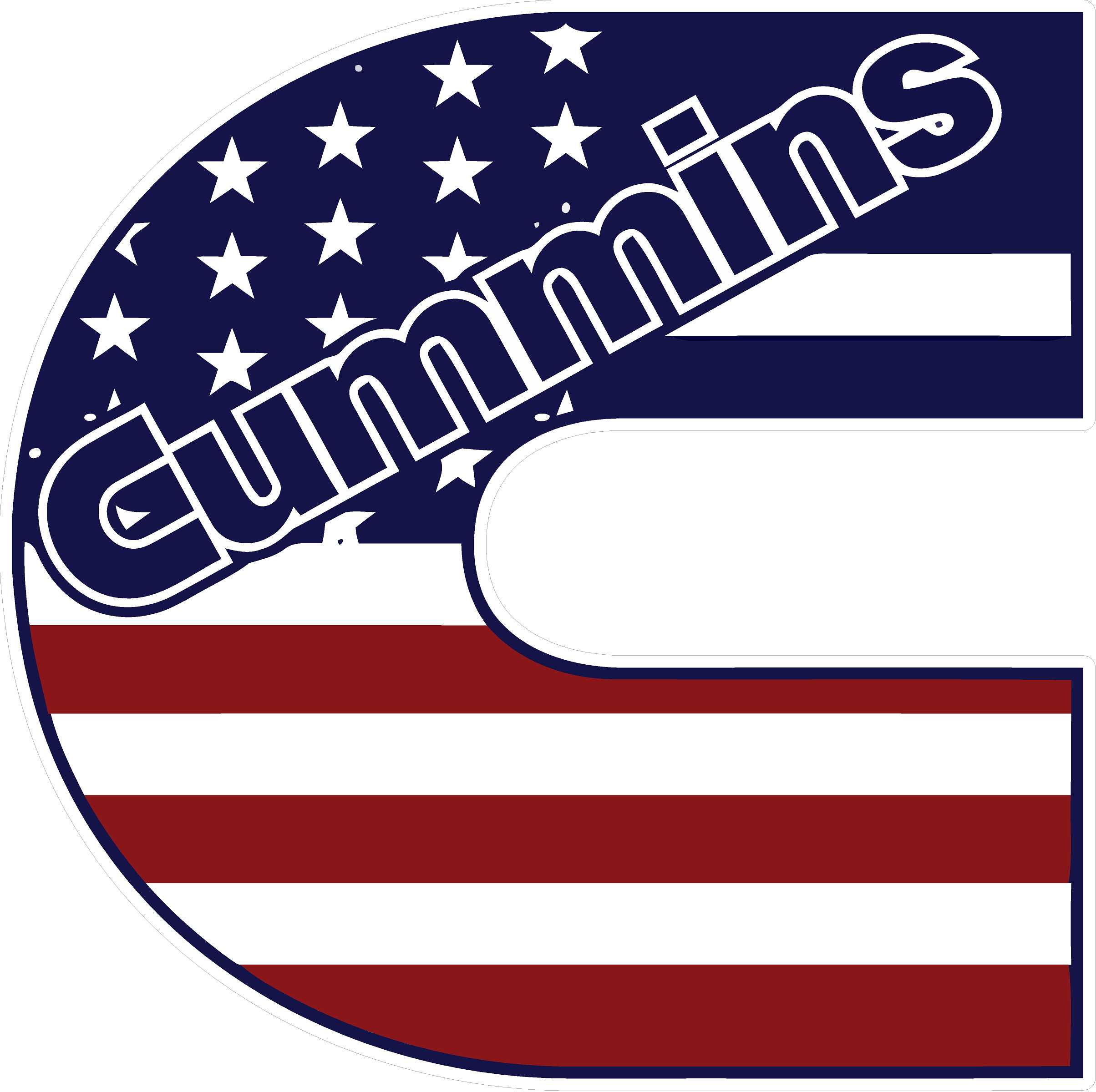 CUMMINS USA LOGO STICKER - Pro Sport Stickers