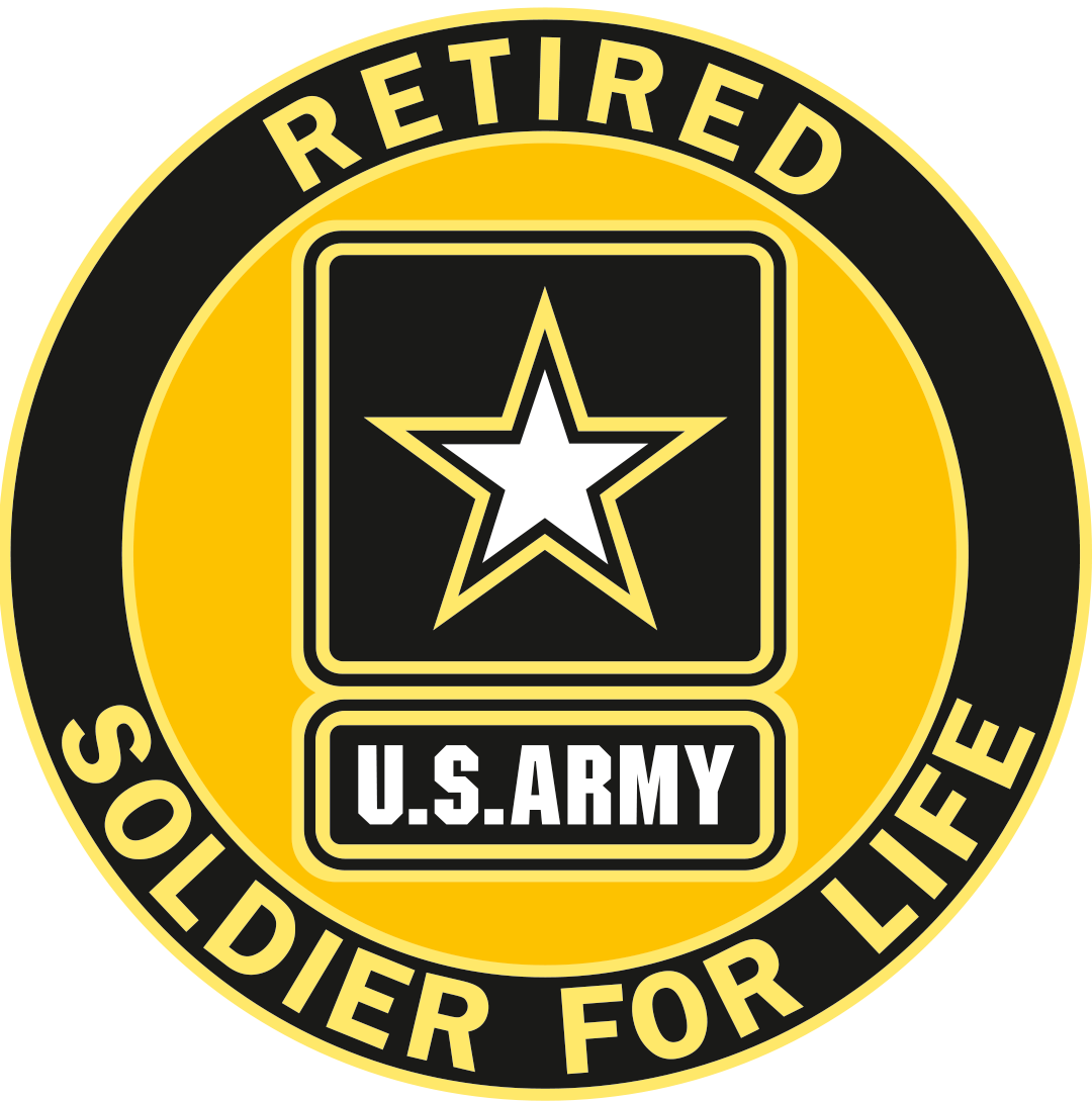 US ARMY RETIRED SOLDIER FOR LIFE ROUND STICKER - Pro Sport Stickers