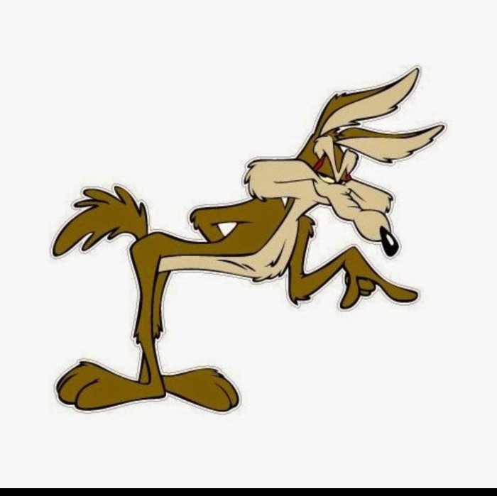 WILE E SNEEKY CARTOON STICKER