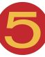 speed racer cartoon sticker NUMBER 5 ROUND STICKER