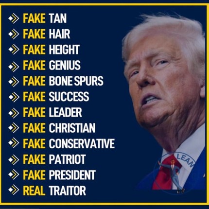tRump FAKE FAKE FAKE TRAITOR STICKER