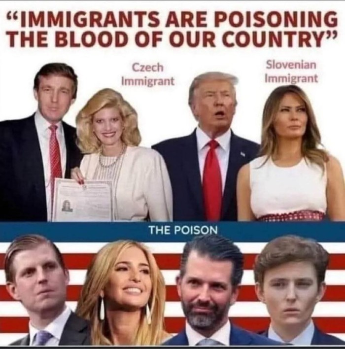 tRump Immagrants are POISONING our country sticker