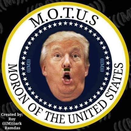 tRump MORON OF THE UNITED STATES sticker