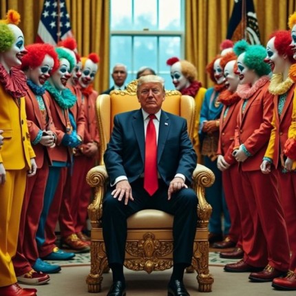 tRump RING MASTER OF CLOWN SHOW sticker