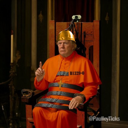 tRump is Pope DEATH ROW VERY FUNNY sticker