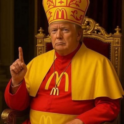 tRump is Pope McDonalds NOT FUNNY sticker
