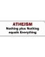 atheist math bumper sticker