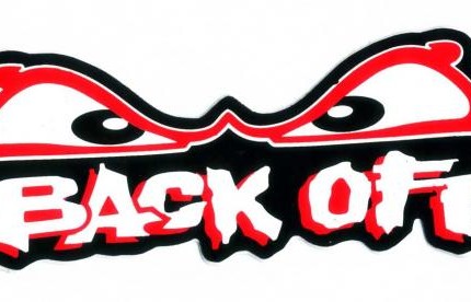 back off sticker 4 funny color auto sticker
