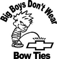 Big Boy Bow Tie Pee On Decal