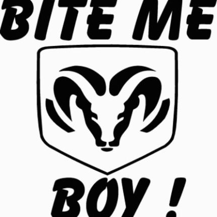 Bite Me Dodge Boy Decal