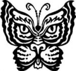 Butterfly Tiger Face Die Cut Decal Sticker