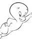 C GHOST Friendly Ghost Diecut Decal Sticker
