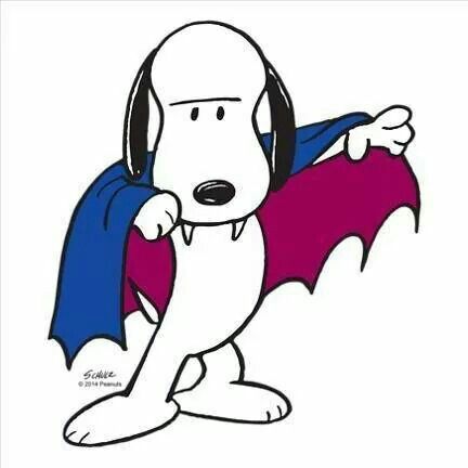 Charlie Brown Peanuts Gang Sticker VAMPIRE SNOOPY - Pro Sport Stickers
