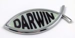 Darwin Jesus Fish 3D Adhesive Car Emblem