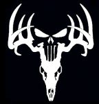 DEER SKULL WITH PUNISHER SKULL DECAL