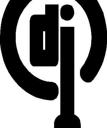 DJ Record and Plug Die Cut Decal
