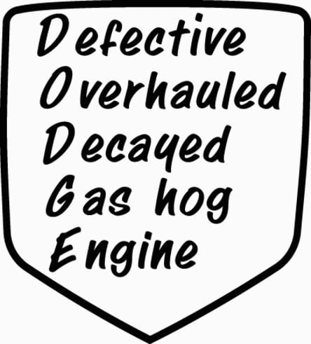 Dodge Defective Diecut Decal Sticker