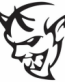 DODGE DEMON HEAD LOGO DECAL left