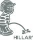 Donald Trump Peeon Decal HILLARY