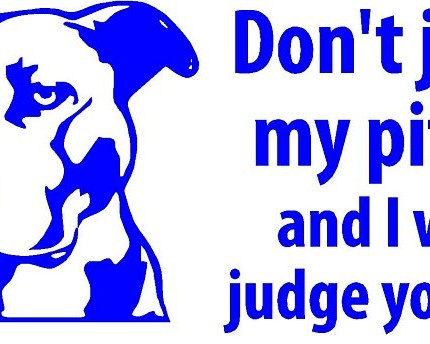 dont judge my pitbull 1 die cut decal