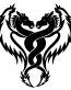 Dual Dragon Car Diecut Decal