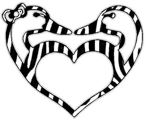 Duck Hunting LOVE Sticker 2 FILLS Skin Zebra