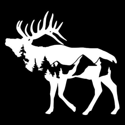 ELK MOUNTAINS DIE CUT HUNTING DECAL