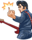 elvis presley the king music band sticker 9