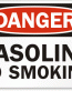 Gasoline No Smoking Danger Sign