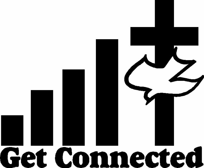 Get connected Die Cut Vinyl Decal Sticker