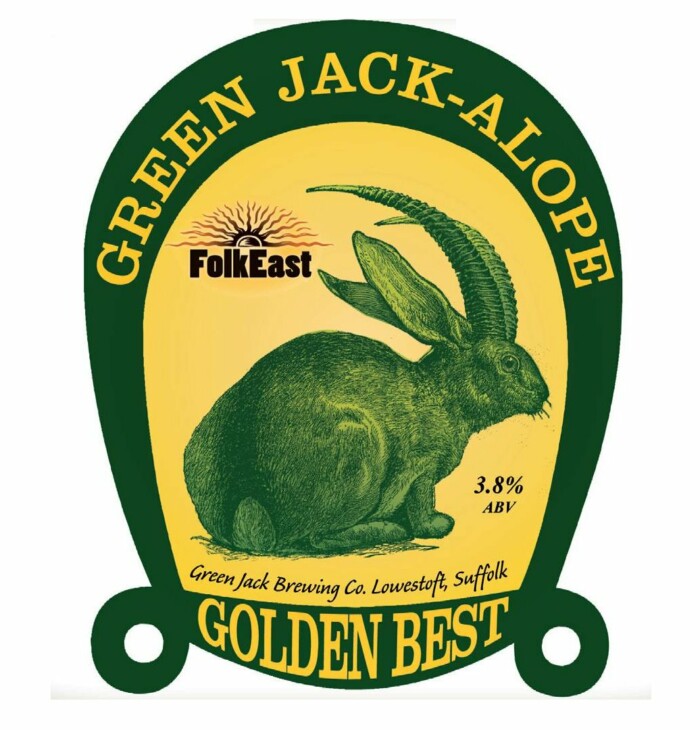 green jack-alope sticker