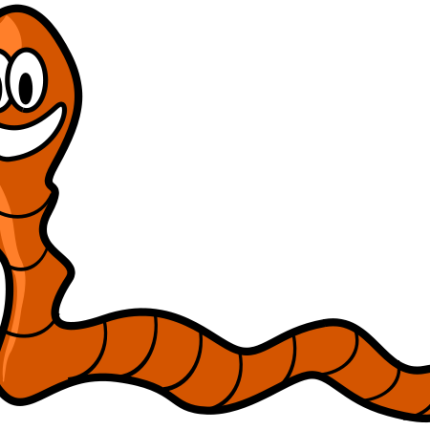 Happy Worm Cartoon Sticker