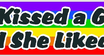I Kissed a Girl Color Sticker
