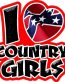 i love country girls rebel sticker