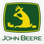 JOHN BEERE FUNNY BEER STICKER