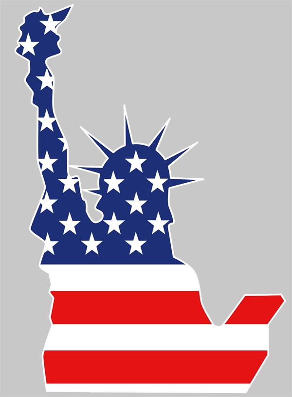 Lady_Liberty_Shaped_USA_Flag_sticker