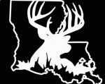 Louisiana hunting white tail buck deer decal