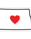 Love North Dakota Sticker